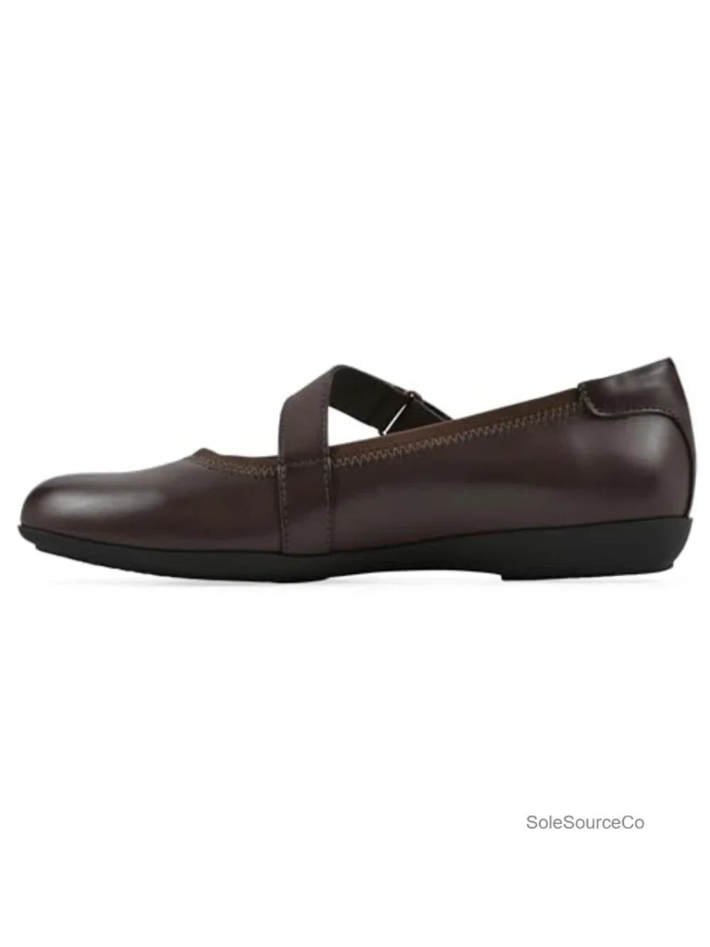 Women's Mary Jane Flat Shoes with Cushioned Insole - Hook & Loop